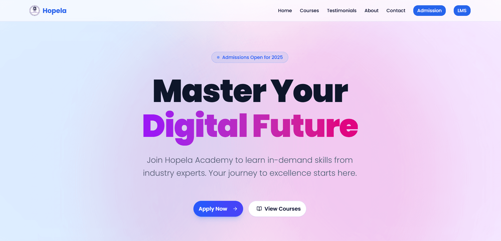 Hopela Academy Website & LMS