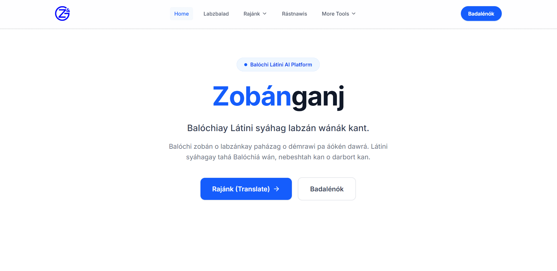 Zobánganj AI Platform
